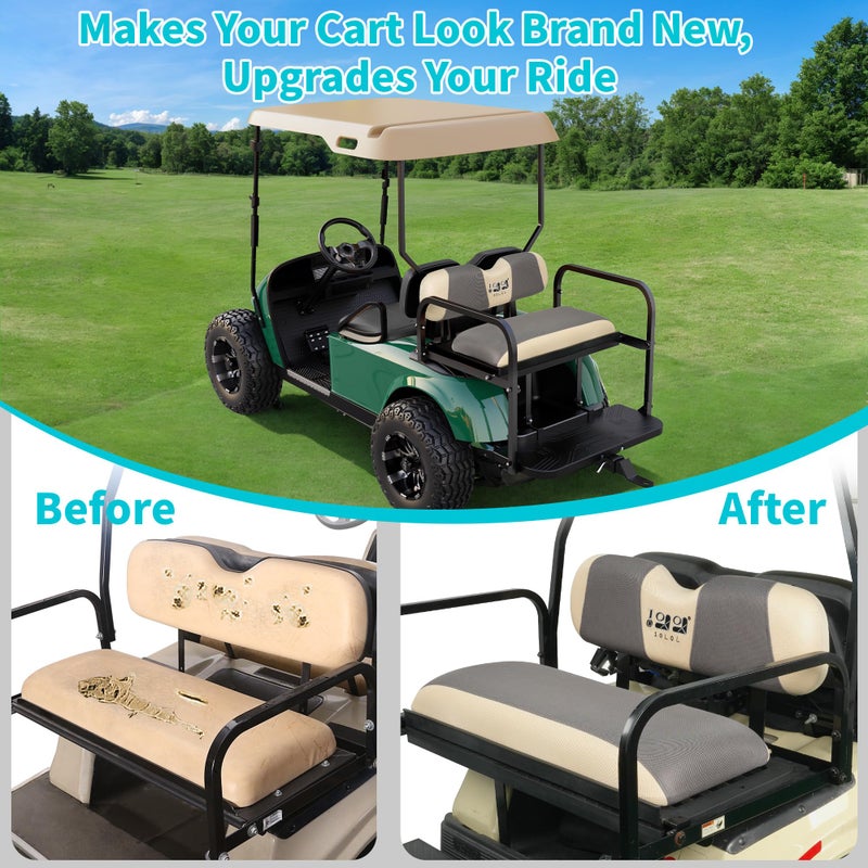 10L0L Universal Golf Cart Rear Seat Cover Dress UP Older Golf Cart Durable Breathable Material Fit Like a Glove for Yamaha EZGO and Club Car, Easy to Install - Image 4